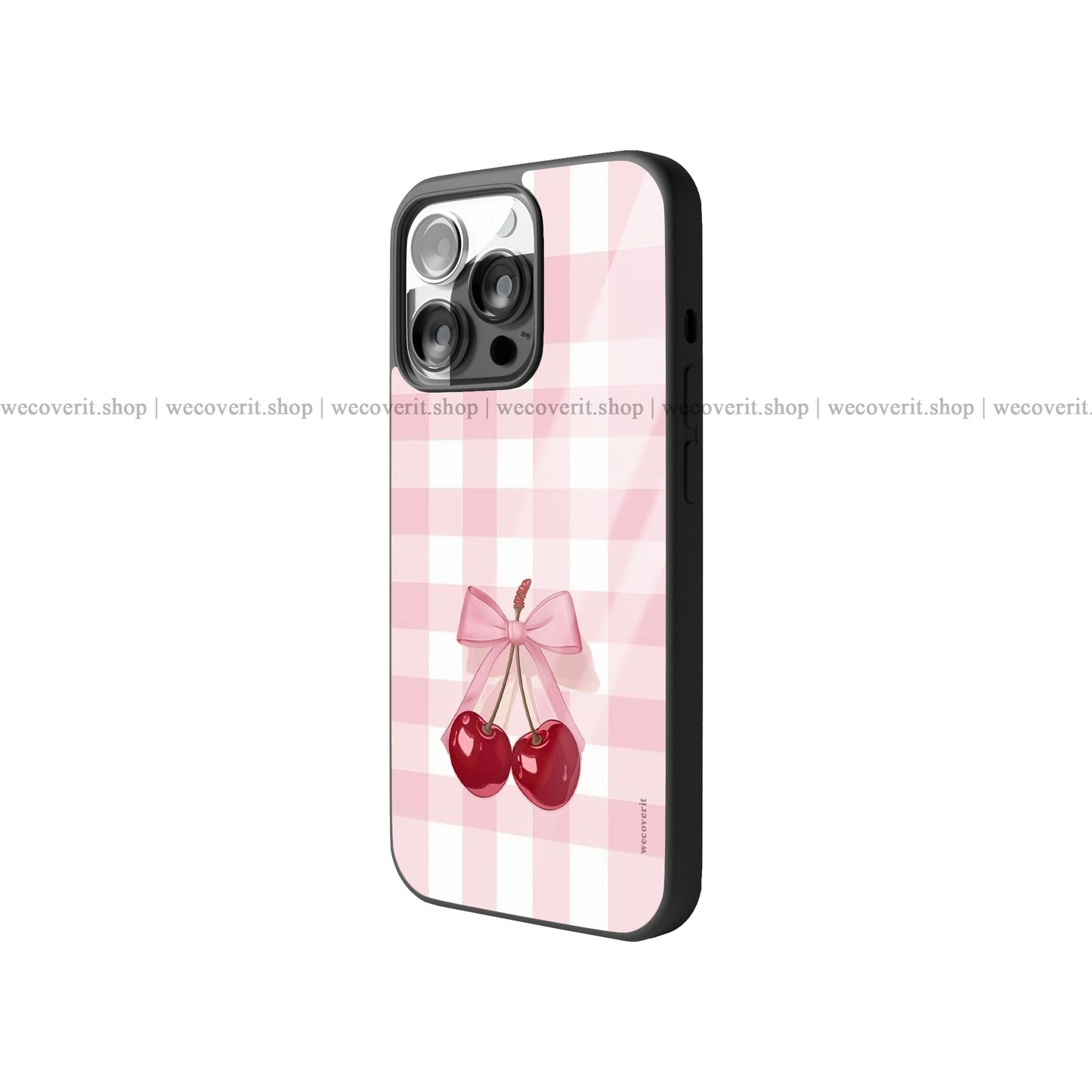 Cherry Bow Bliss Premium Glossy Phone Cover