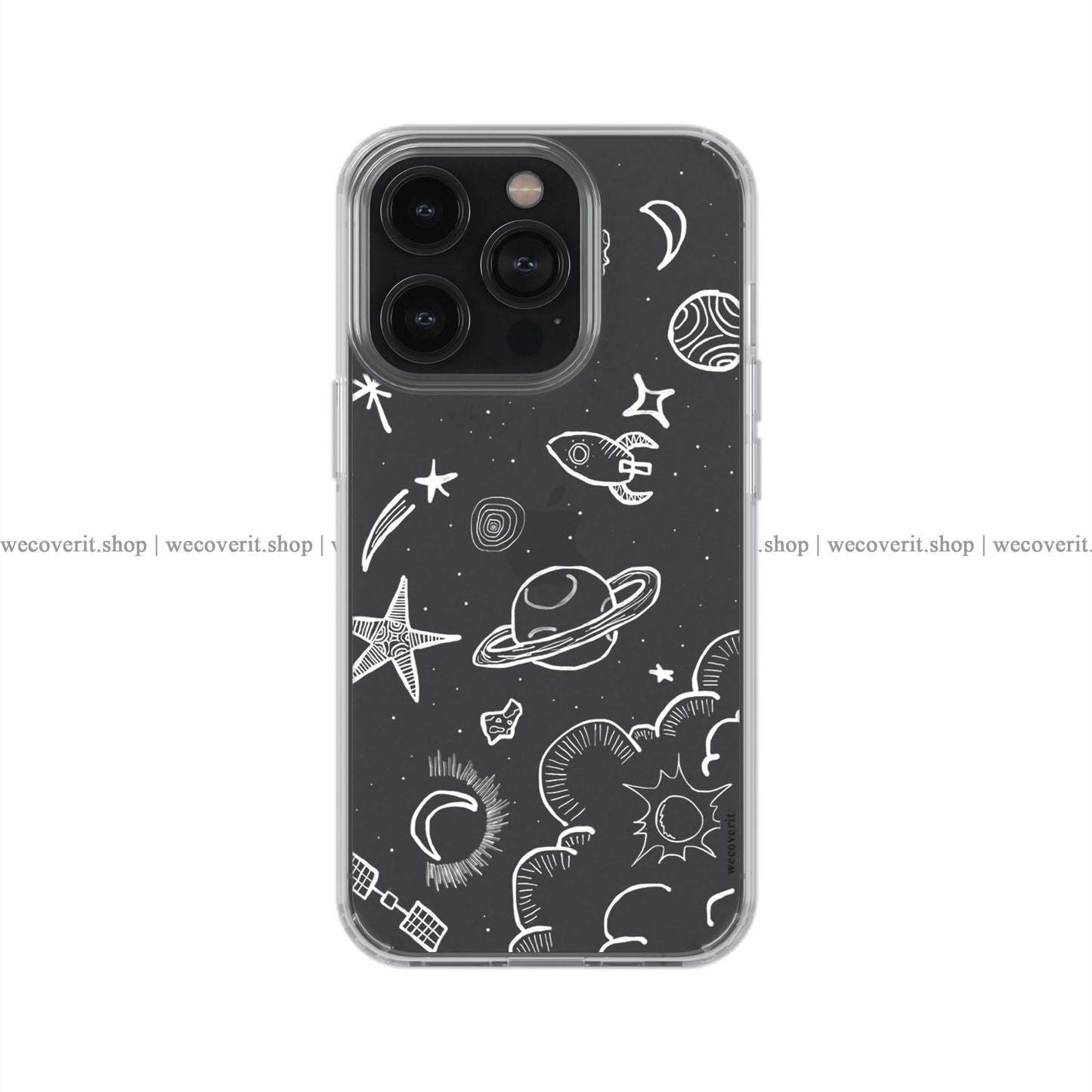 Stellar Doodles Transparent Mobile Cover