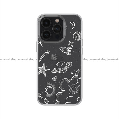 Stellar Doodles Transparent Mobile Cover