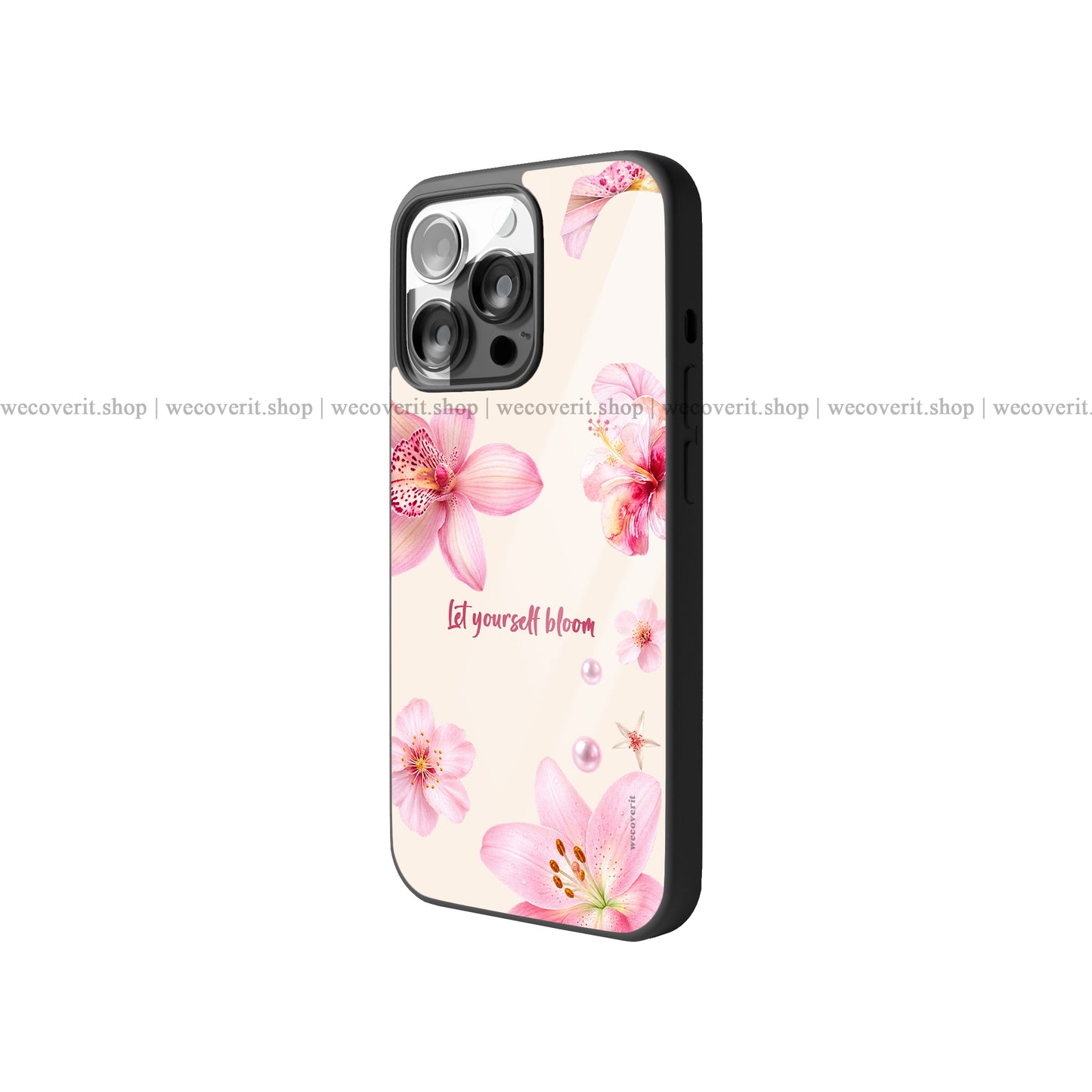 Tropical Blush Premium Glossy Phone Cover