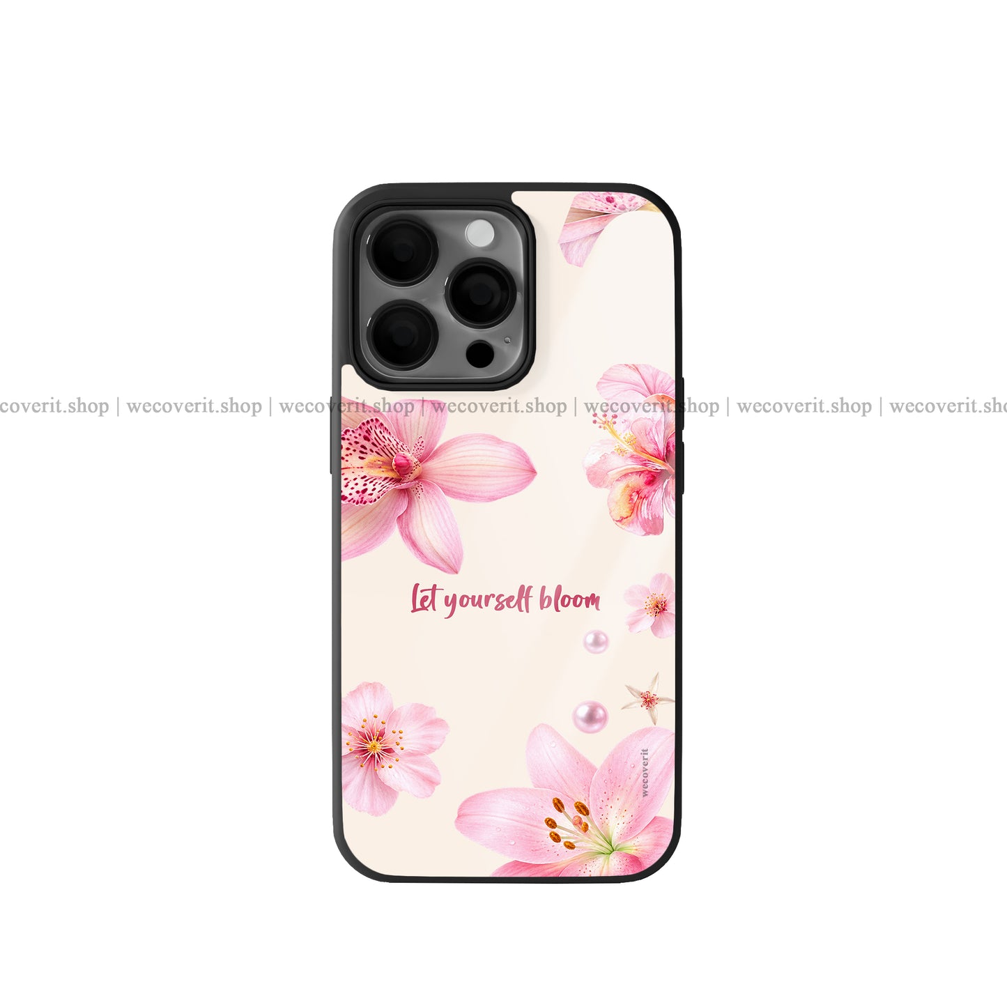 Tropical Blush Premium Glossy Phone Cover