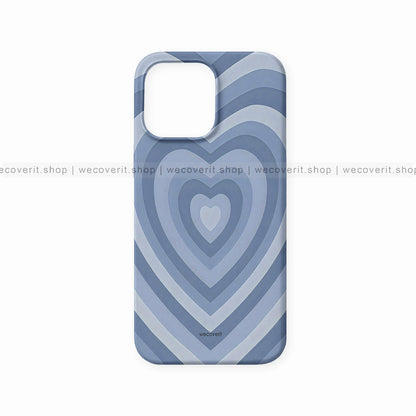 Blue Color Heart Pattern Mobile Cover