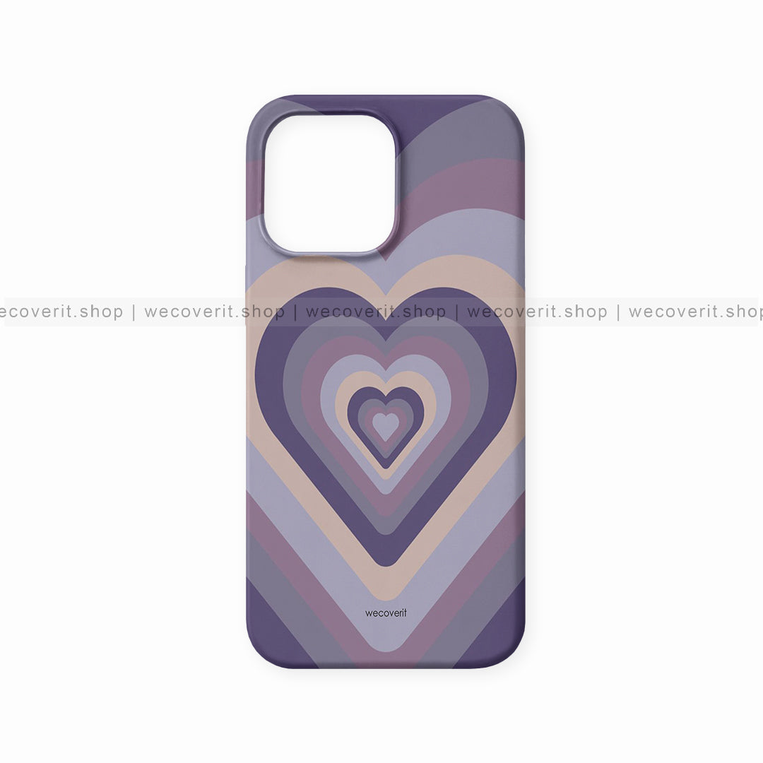 Violet Color Heart Pattern Mobile Cover