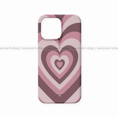 Retro Pink Abstract Heart Pattern Mobile Cover