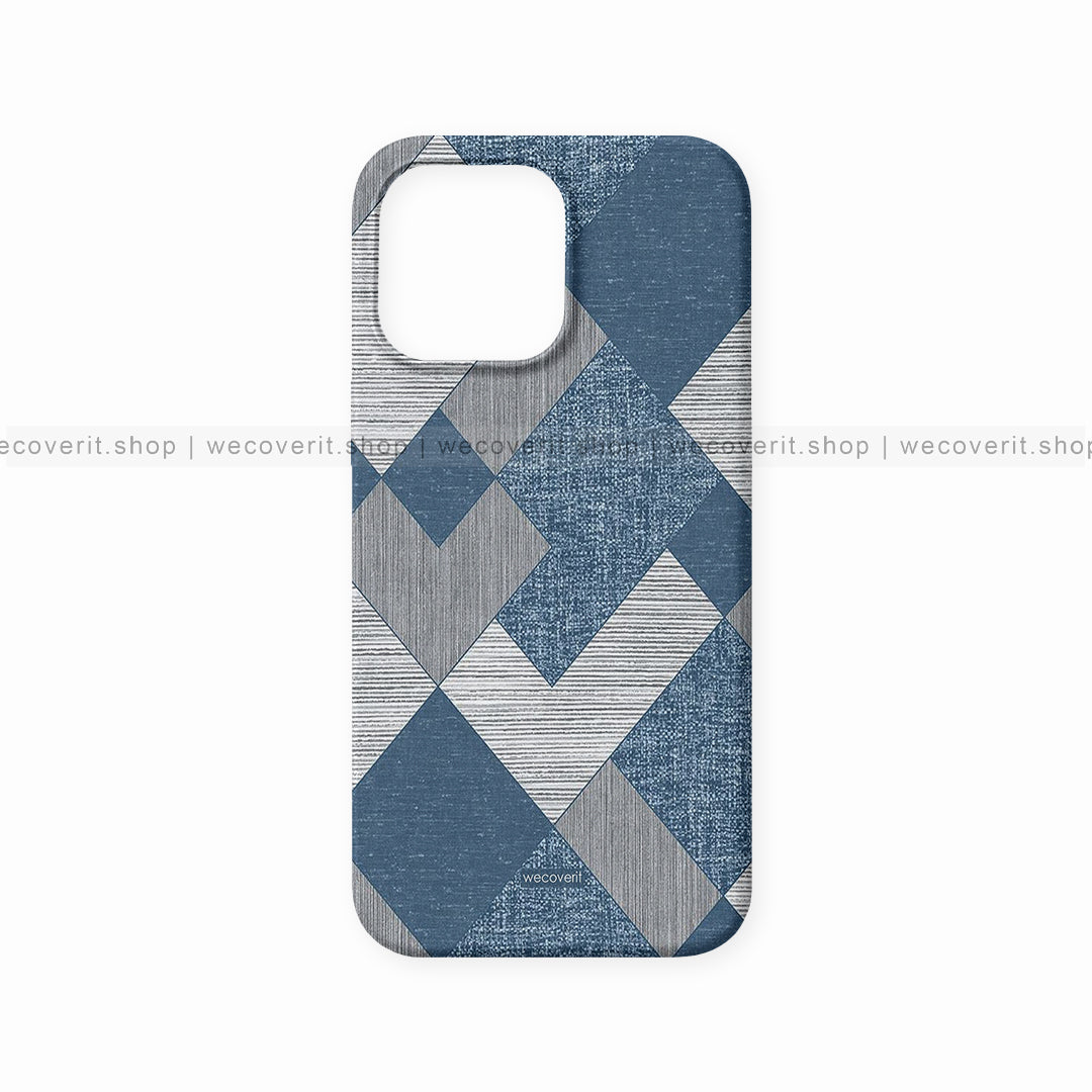 Blue Geometrical Pattern Mobile Cover