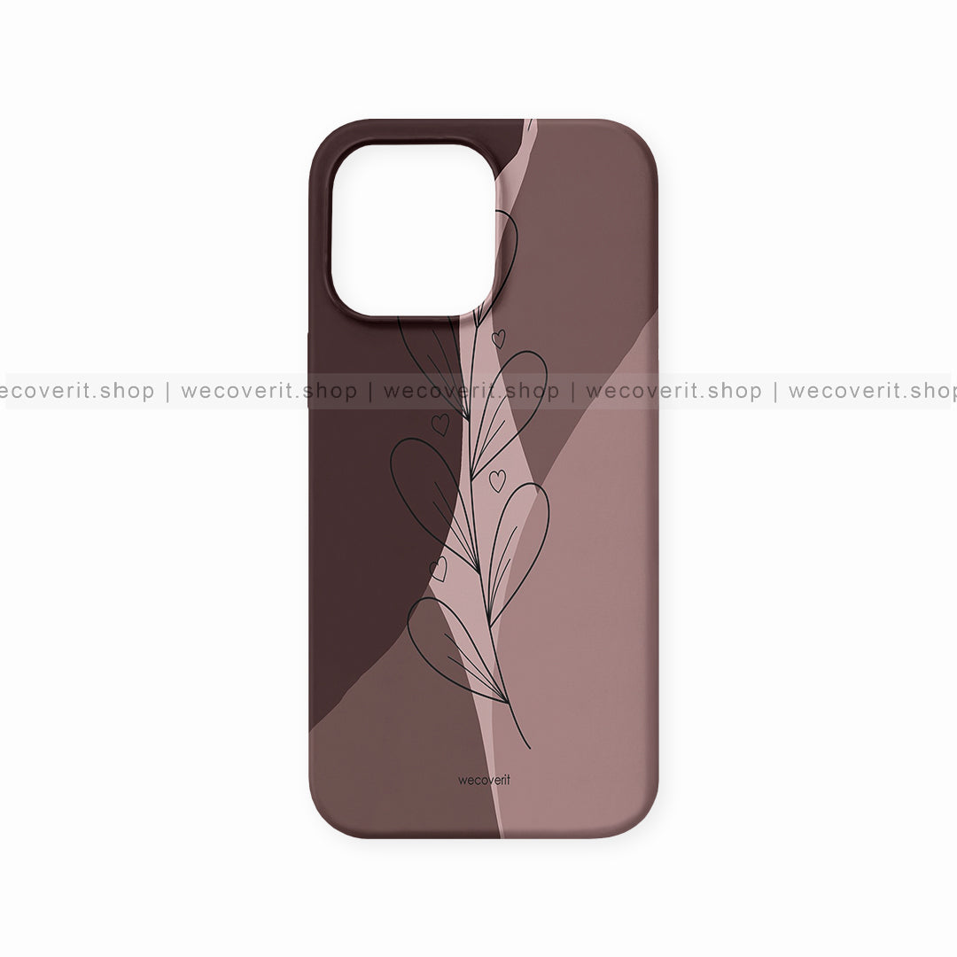 Brown Leaf Abstract Art Mobile Cover