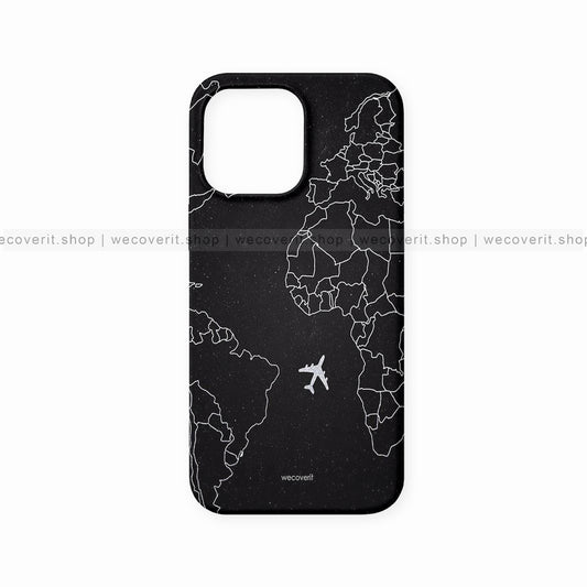 World Map With An Airplane Travel Mobile Cover