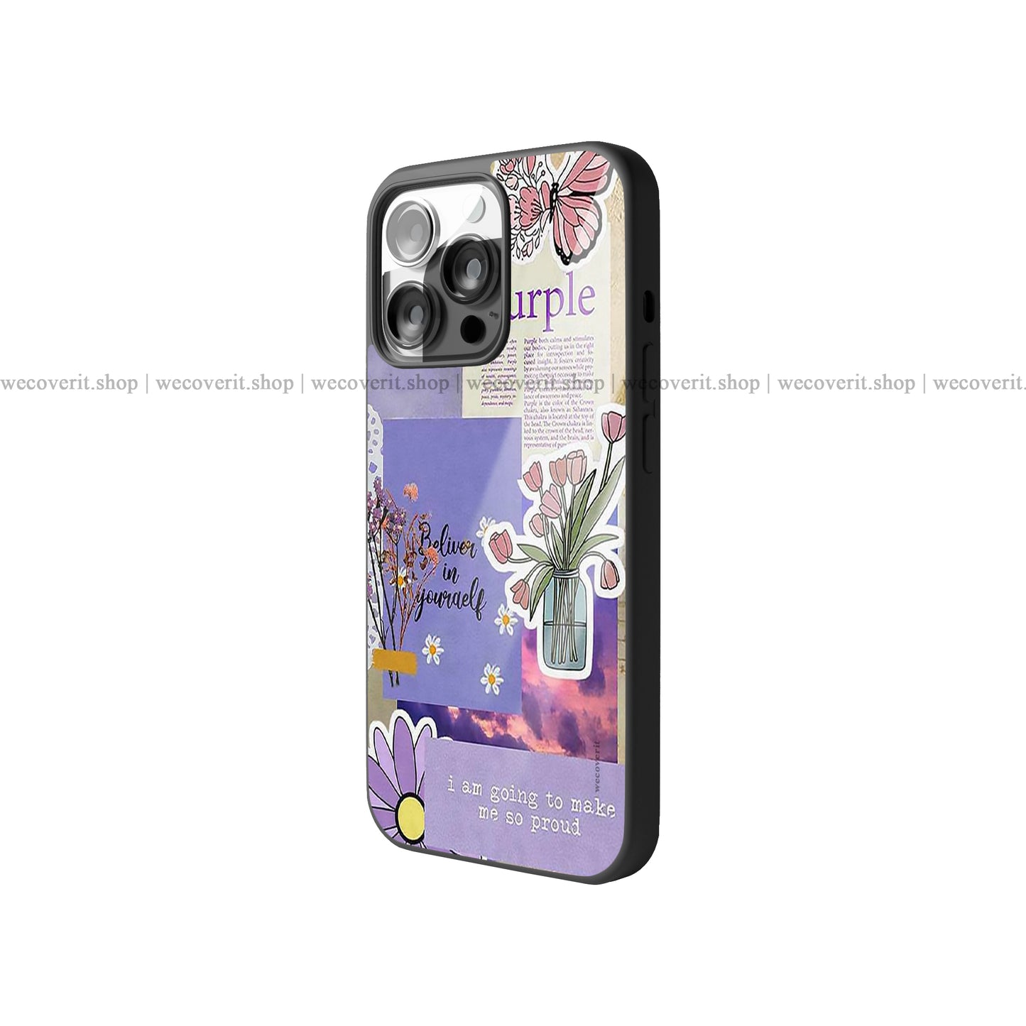 Purple Quotes Premium Glossy Phone Cover