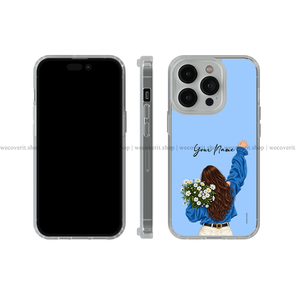Free Spirit Blooms Illustration Soft Mobile Cover