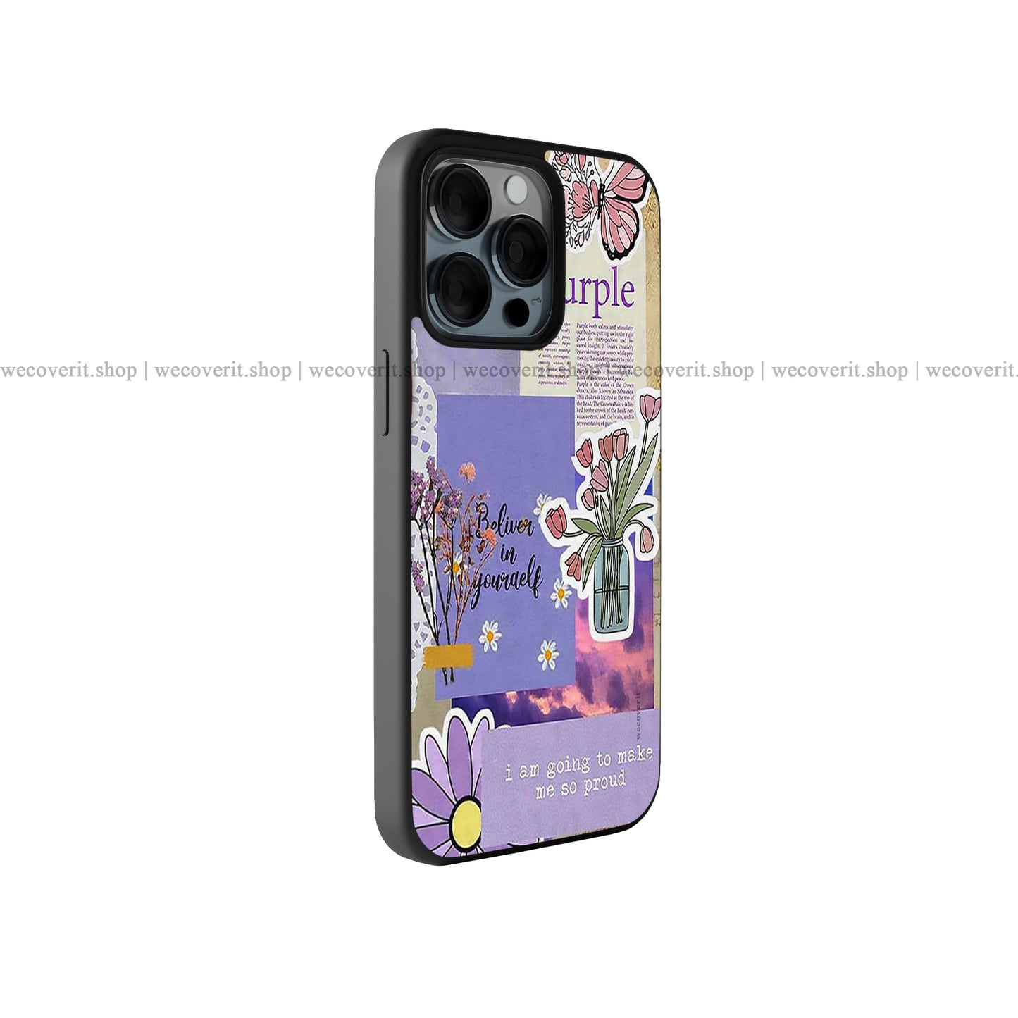 Purple Quotes Premium Glossy Phone Cover