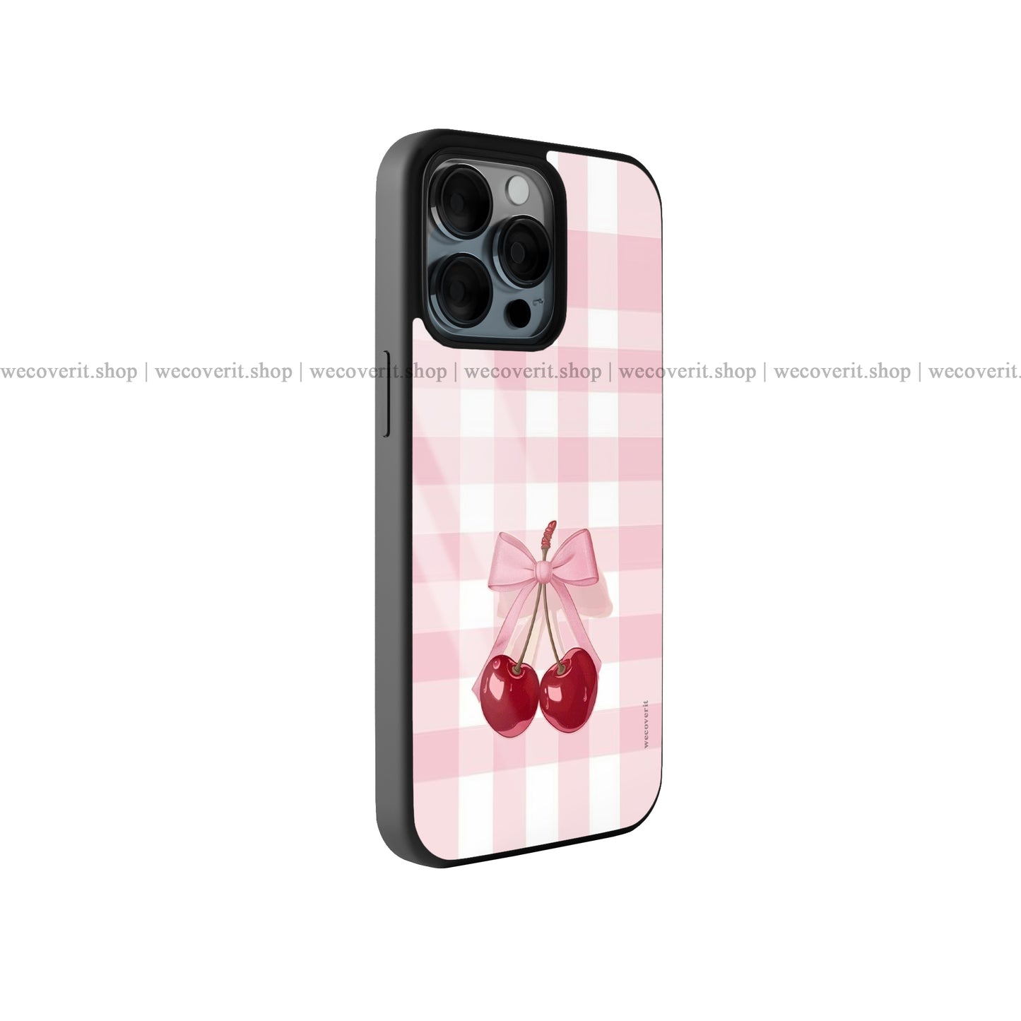 Cherry Bow Bliss Premium Glossy Phone Cover