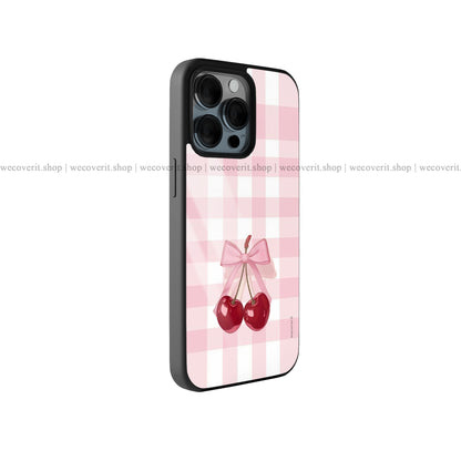 Cherry Bow Bliss Premium Glossy Phone Cover