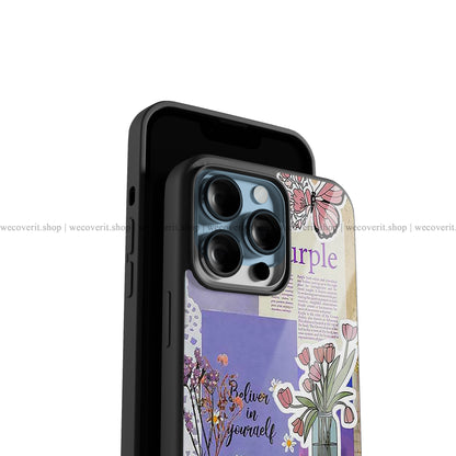 Purple Quotes Premium Glossy Phone Cover