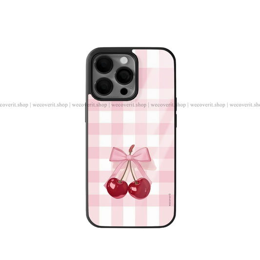Cherry Bow Bliss Premium Glossy Phone Cover