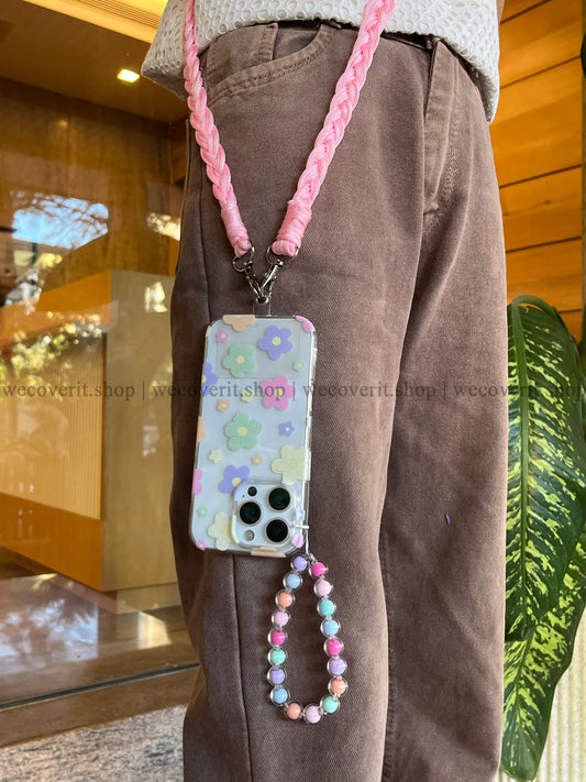 Pink Phone Slings with Card Holder