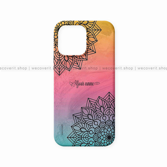 Floral Mandala Art Name Mobile Cover