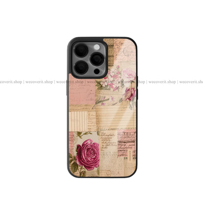 Antique Rose Diary Premium Glossy Phone Cover