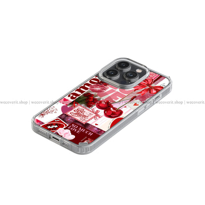 Cherry Love Notes Collage Soft Mobile Cover