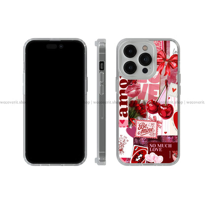 Cherry Love Notes Collage Soft Mobile Cover