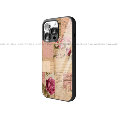 Antique Rose Diary Premium Glossy Phone Cover