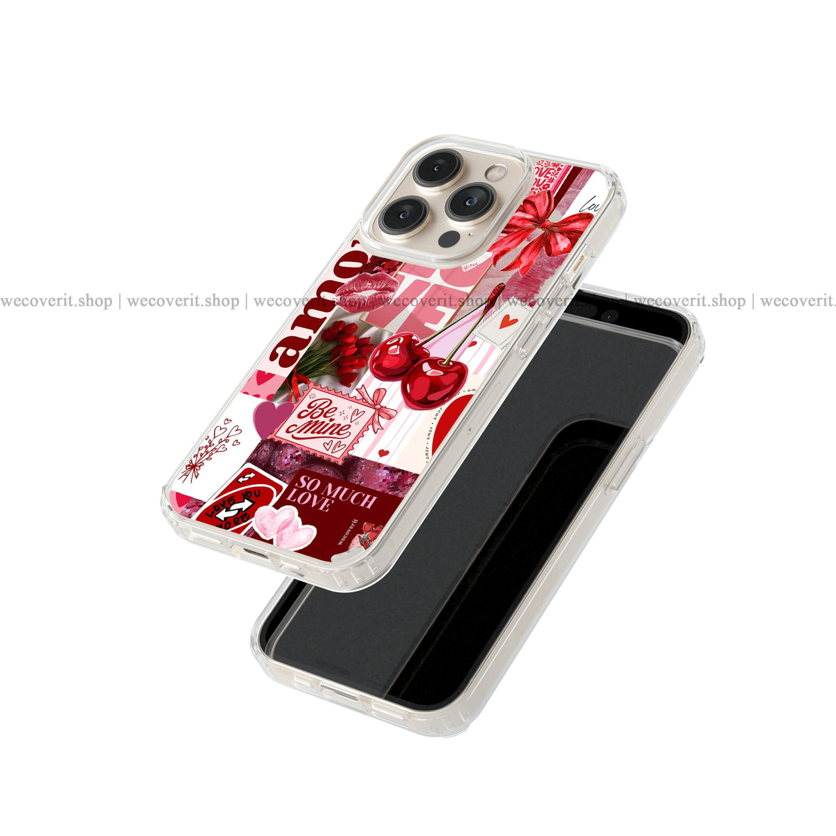 Cherry Love Notes Collage Soft Mobile Cover