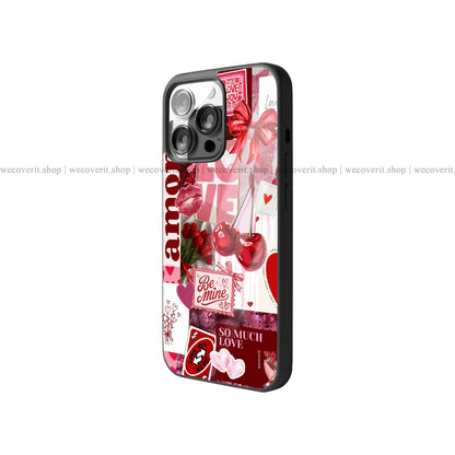 Cherry Love Notes Collage Premium Glossy Phone Cover