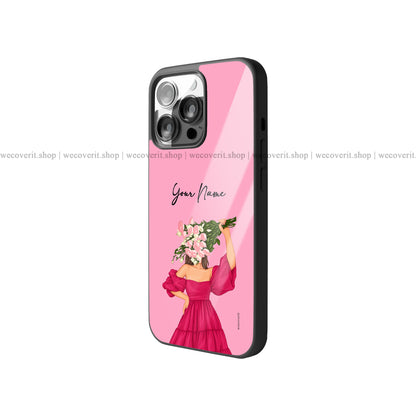 Floral Queen Illustration Premium Glossy Phone Cover
