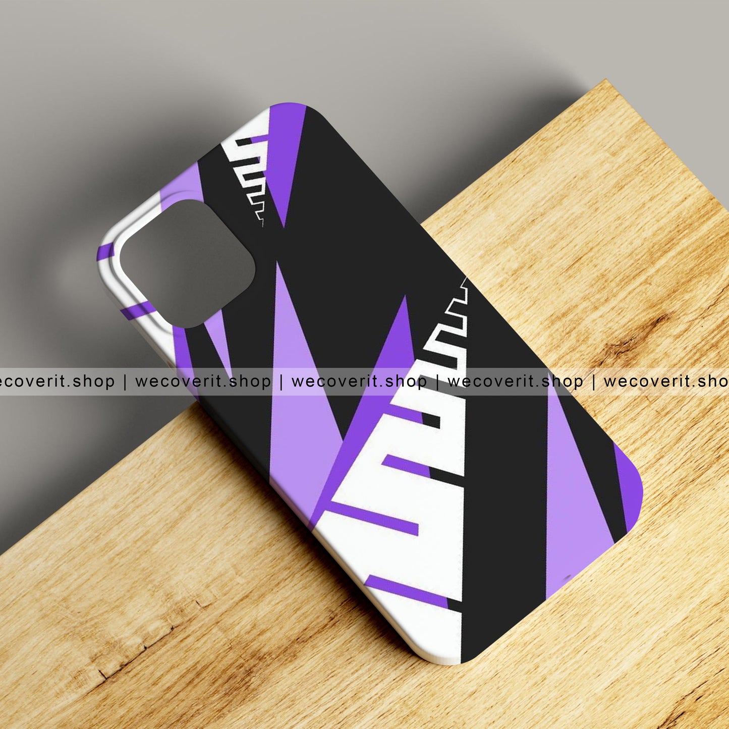Purple & White Abstract Geometrical Pattern Cover