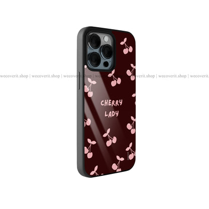 Cherry Lady Premium Glossy Phone Cover