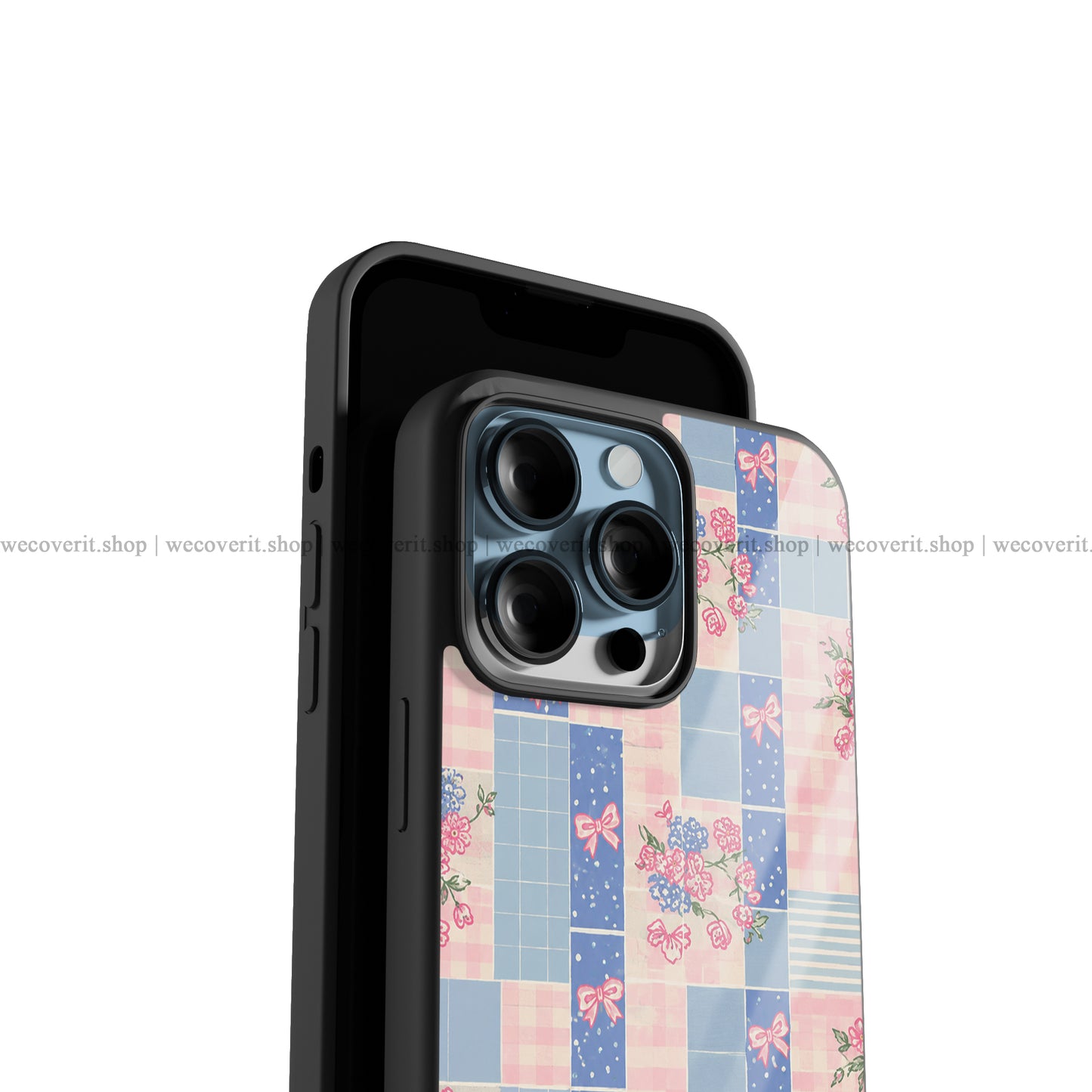 Blueberry Bow Patch Premium Glossy Phone Cover