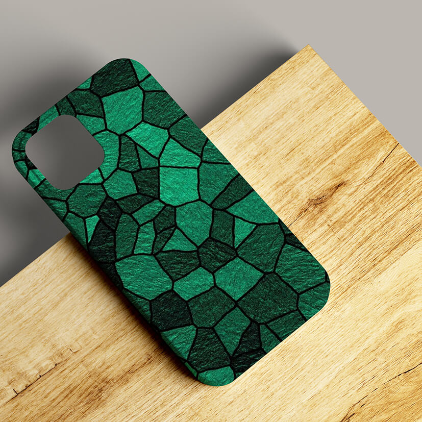 Green Shades Geometric Mobile Cover