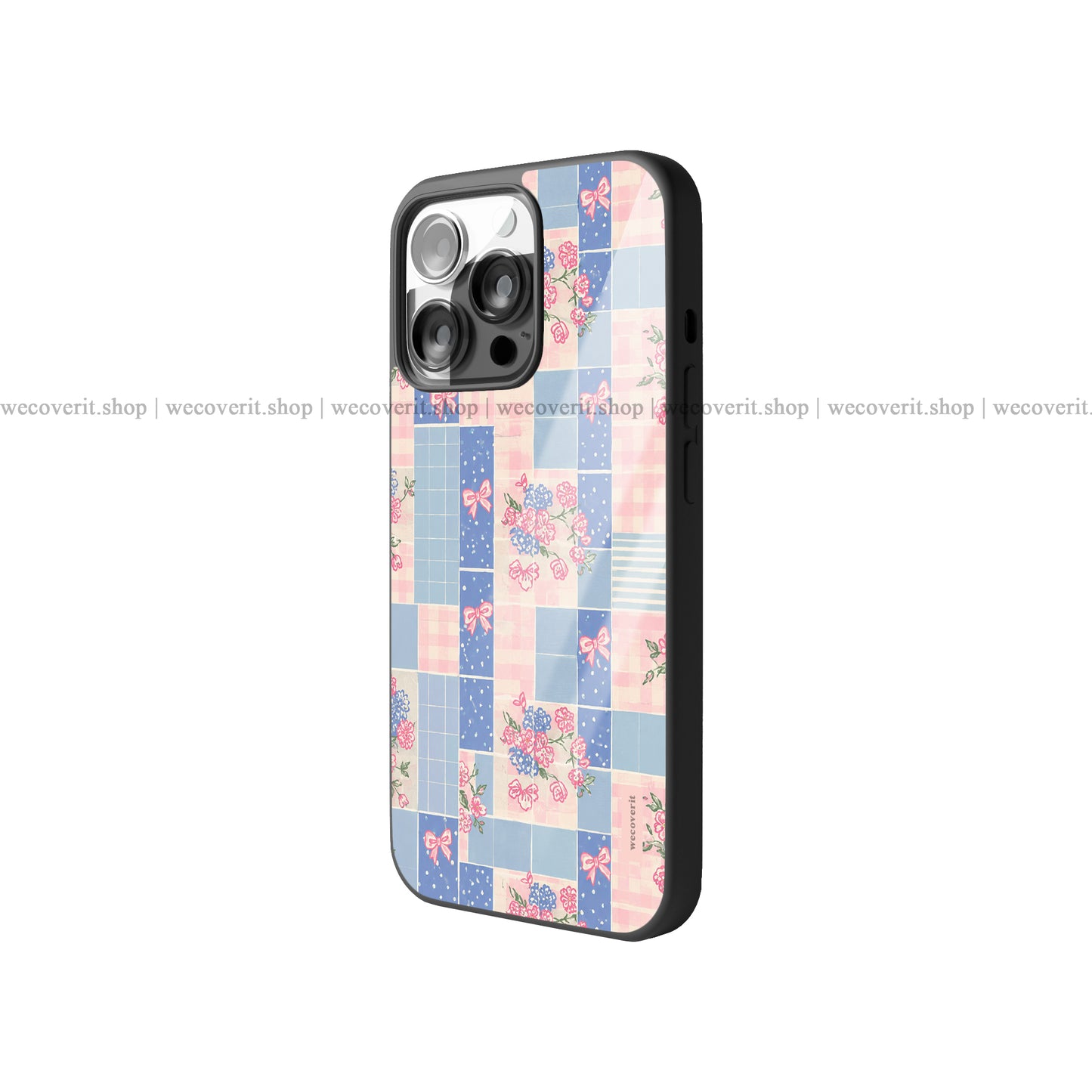 Blueberry Bow Patch Premium Glossy Phone Cover
