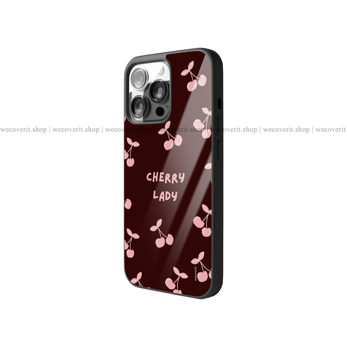 Cherry Lady Premium Glossy Phone Cover