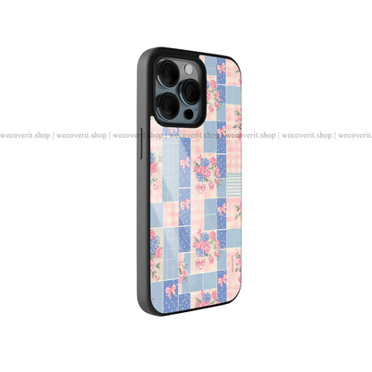 Blueberry Bow Patch Premium Glossy Phone Cover