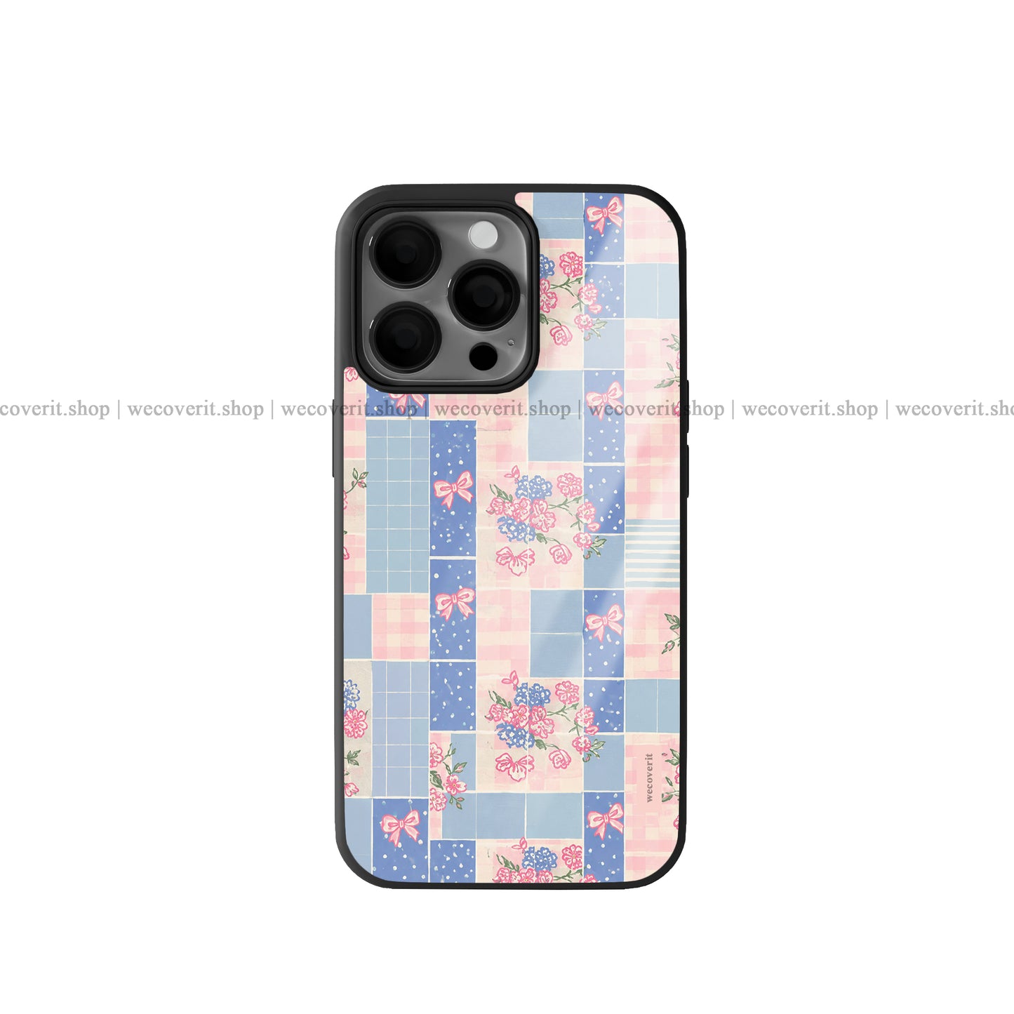 Blueberry Bow Patch Premium Glossy Phone Cover