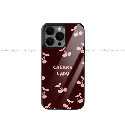 Cherry Lady Premium Glossy Phone Cover