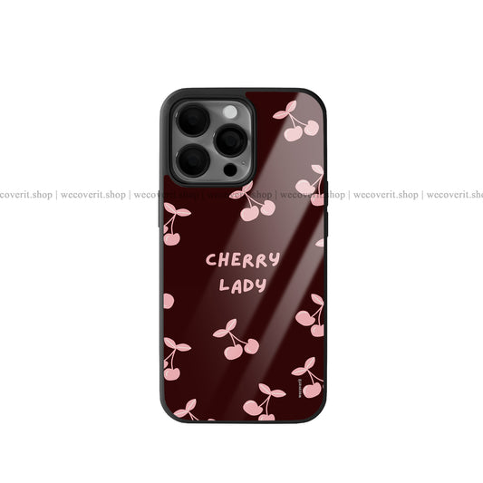 Cherry Lady Premium Glossy Phone Cover
