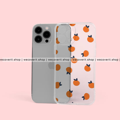 Oranges Pattern Clear Transparent Cover