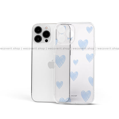 Heartfelt Blues Transparent Mobile Cover