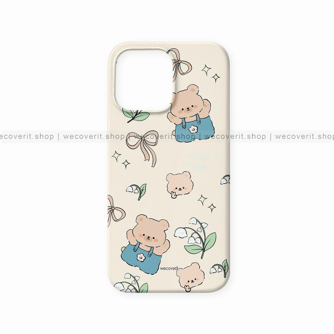 Teddy With Bow Pattern Kawai Mobile Cover