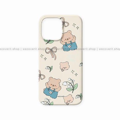 Teddy With Bow Pattern Kawai Mobile Cover