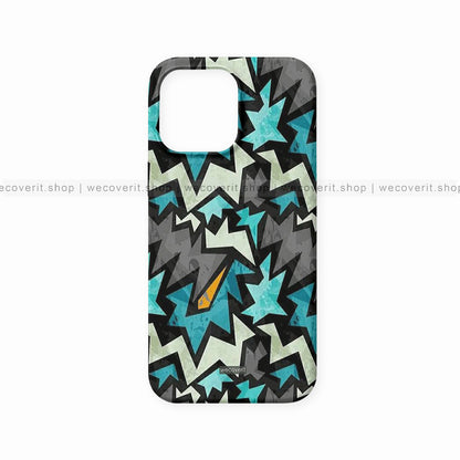 Blue Grey Electric Design Mobile Cover