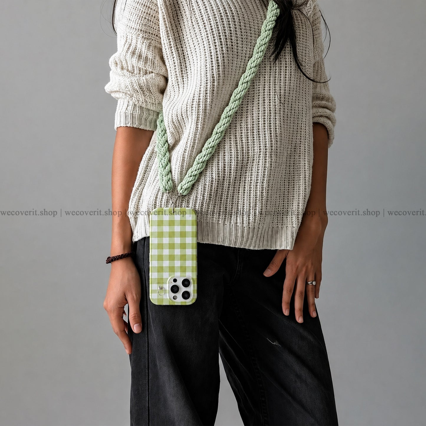 Crochet Green Phone Slings