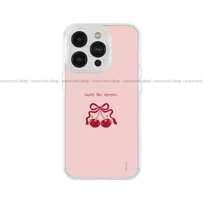 Sweet Cherry Bow Soft Mobile Cover