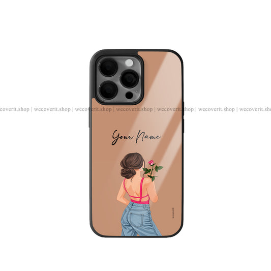 Rosy Mood Illustration Premium Glossy Phone Cover