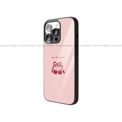 Sweet Cherry Bow Premium Glossy Phone Cover