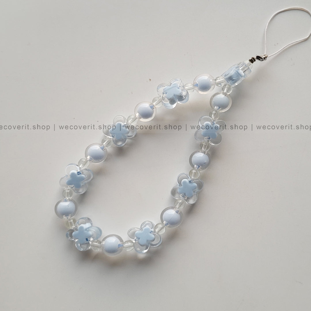 Blue Butterfly with Blue Crystal Beads Mobile Charm