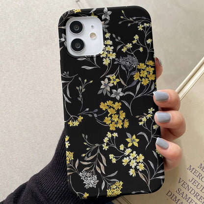 Black & Yellow Flower Floral Cover