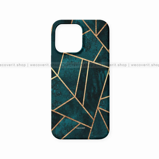 Green Geometric Mobile Cover