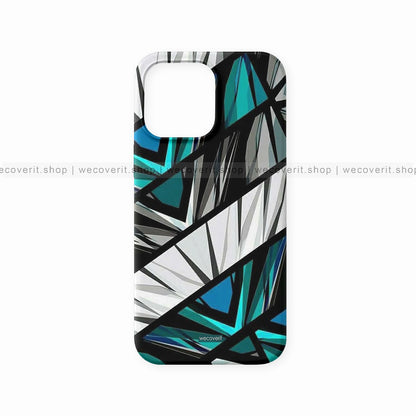 Blue White Black Lines Mobile Cover